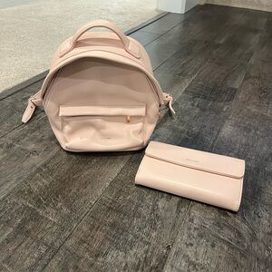 Matt & Nat Pink Backpack and Wallet Set